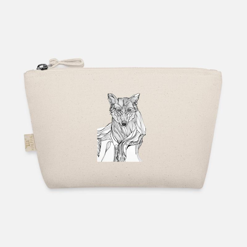Lines art wolf #wolf Organic Pouch