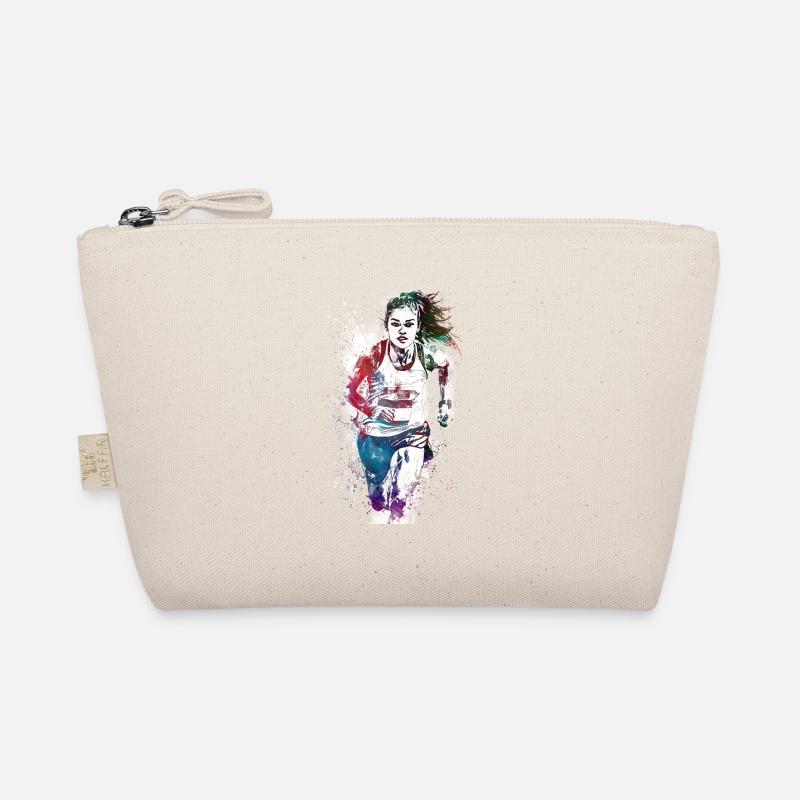 Läufer Sport Kunst #runner #sport #jogging - Bio-Täschchen - Natur