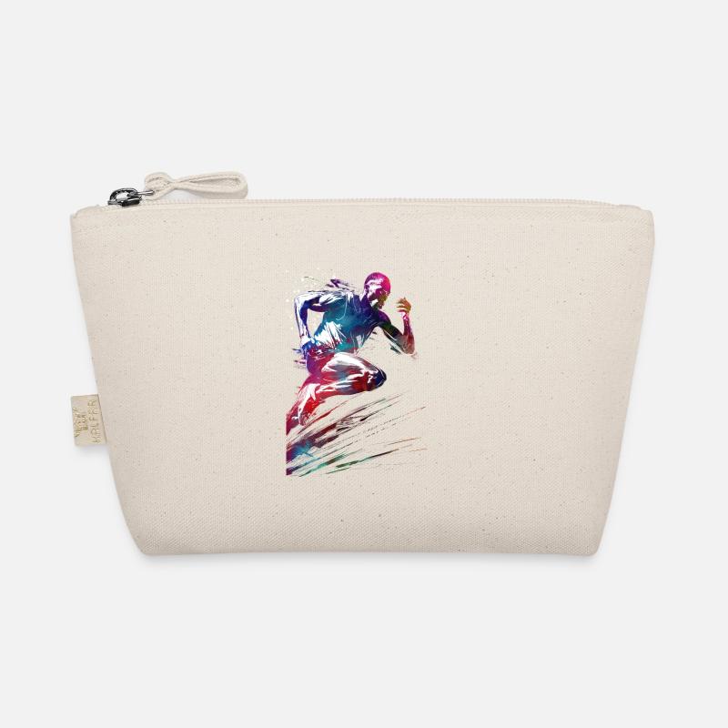 Läufer Sport Kunst #runner #sport #jogging - Bio-Täschchen - Natur