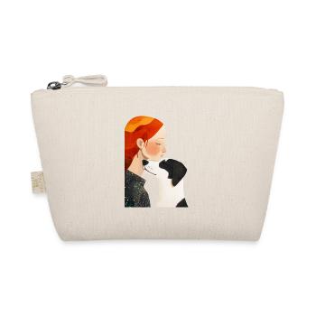 Ich liebe dich, Hund - Bio-Täschchen - Natur - Vorne