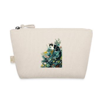 Cat on the Christmas tree - Organic Pouch - nature - Front