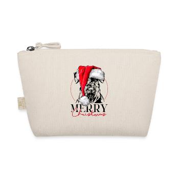 Santa SCHNAUZER Joyeux Noël Chiens Wilsigns - Trousse biologique - nature - Devant