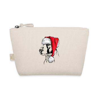 Santa English Bull Terrier Christmas Wilsigns - Organic Pouch - nature - Front