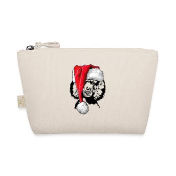 Santa Poodle Christmas Santa Claus Dogs Wilsigns - Organic Pouch - nature - Front