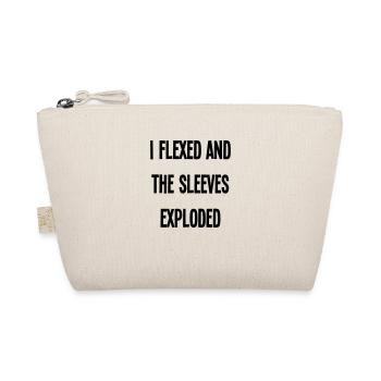 i flexed and the sleeves - Organic Pouch - nature - Front