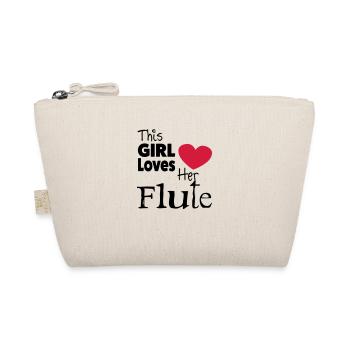 This Girl Loves Her Flute - Bio-Täschchen - Natur - Vorne