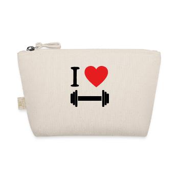 I Love Fitness Black - Organic Pouch - nature - Front