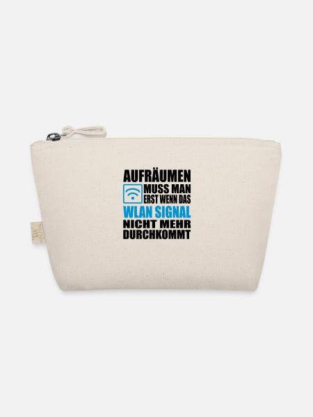 aufräumen chaot wlan - Bio-Täschchen - Natur - Vorne