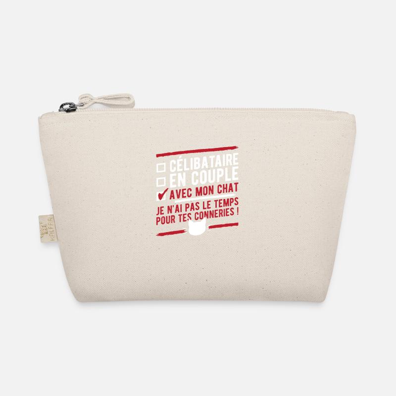 "Célibataire en couple avec mon chat" humour Trousse biologique