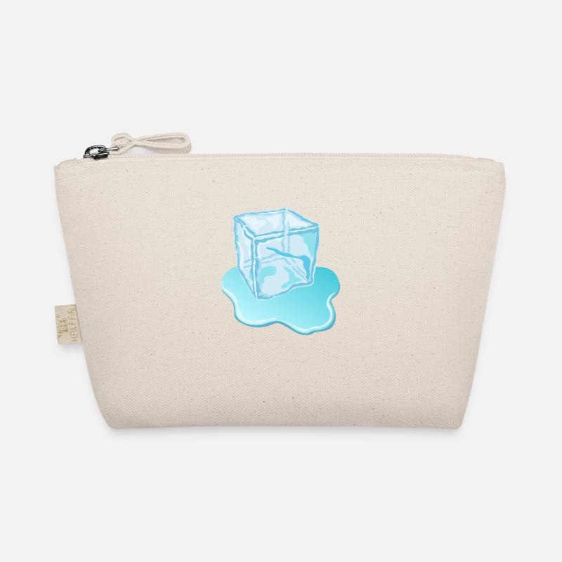 Eiswürfel Motiv/ Designer - Bio-Täschchen - Natur