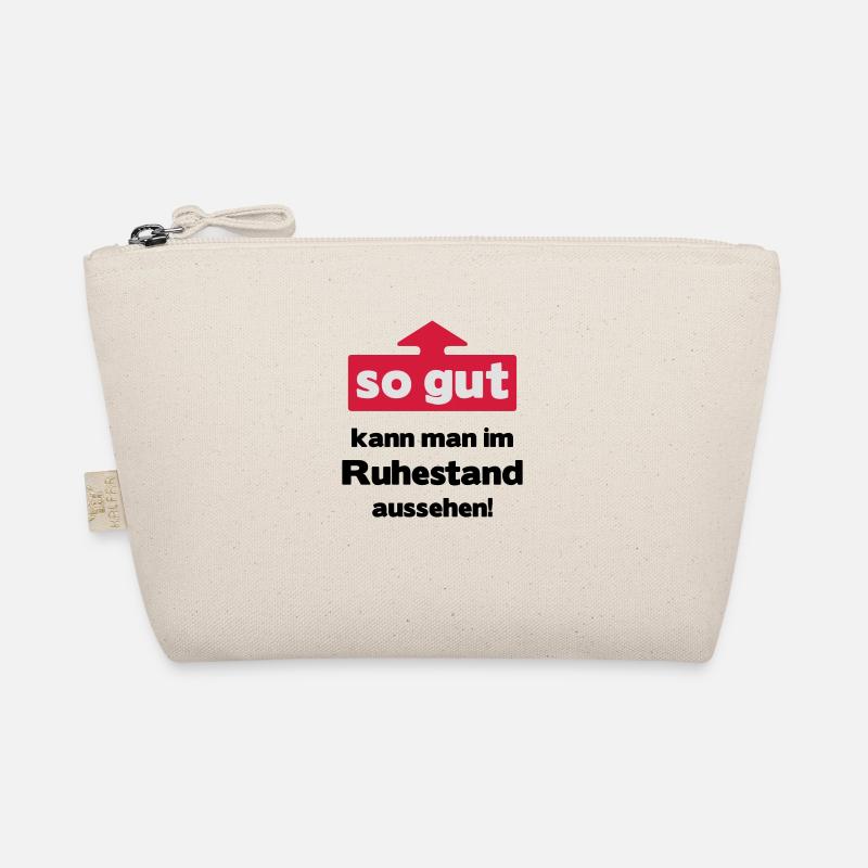 Shirt "So gut kann man im Ruhestand aussehen", - Bio-Täschchen - Natur