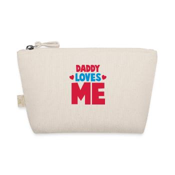 DADDY loves me! with cute little love hearts - Organic Pouch - nature - Front