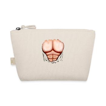 Ripped Muscles, six pack, chest T-shirt - Organic Pouch - nature - Front