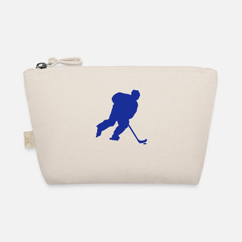 inline skating hockey silhouette4 drawing Organic Pouch