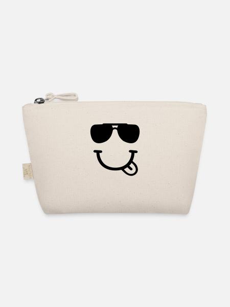 Smiley - Organic Pouch - nature - Front