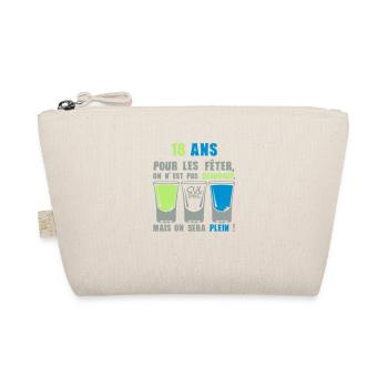 18 ans shooter alcool anniversaire plein - Trousse biologique - nature - Devant
