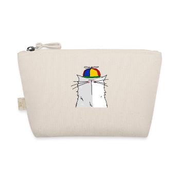 Portrait of a cat with cap propeller - Organic Pouch - nature - Front