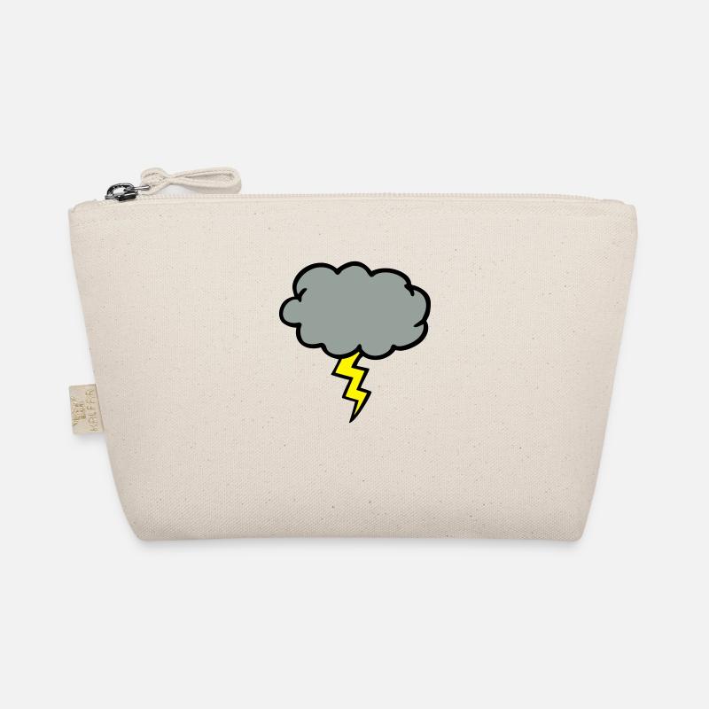 cloud thundercloud lightning thunderbolt Organic Pouch