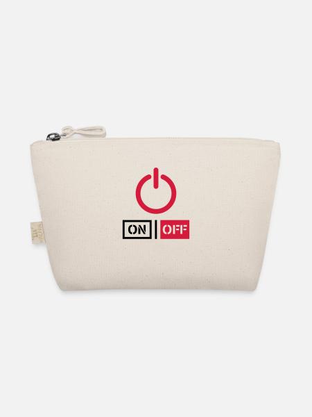 Off On Power Schalter Design - Organic Pouch - nature - Front