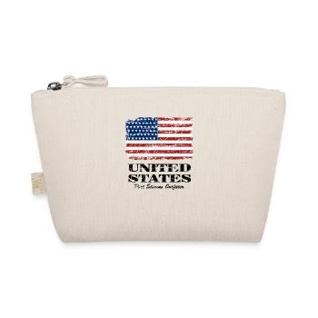 USA Flag - Vintage Look - Bio-Täschchen - Natur - Vorne