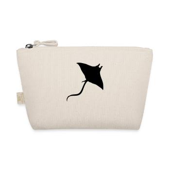 stingray swim diving silhouette outline - Organic Pouch - nature - Front