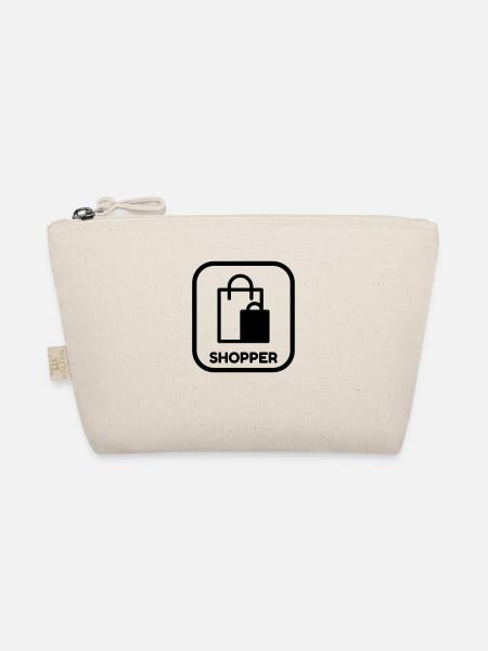 Shopping / Einkaufen / Käuferin / Shopper - Bio-Täschchen - Natur - Vorne