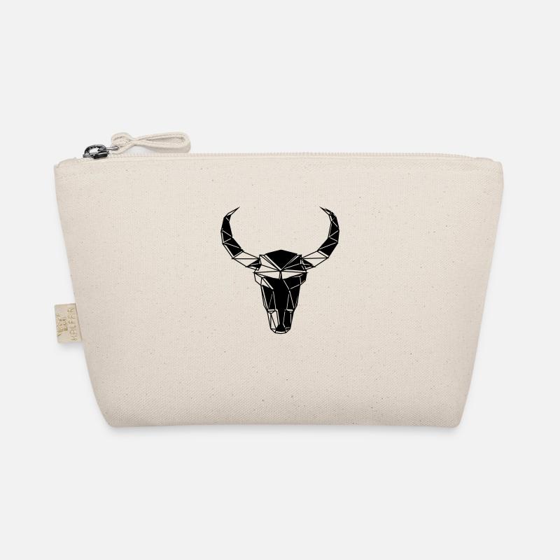 Ligne de crâne de buffle noir dessinée - Trousse biologique - nature