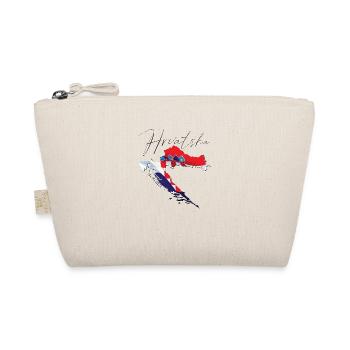 Drapeau de la Croatie sur la carte de la Croatie HR - Trousse biologique - nature - Devant