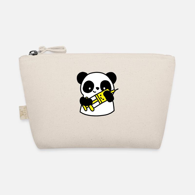 Panda Krankenschwester mit Spritze Bio-Täschchen