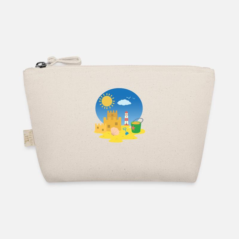 Sandcastle on the beach Organic Pouch