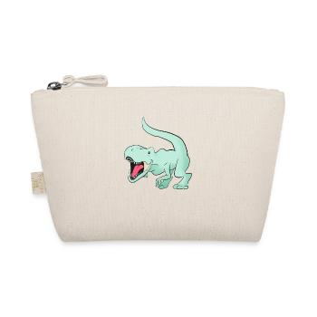cute mint green t rex dinosaur - Organic Pouch - nature - Front
