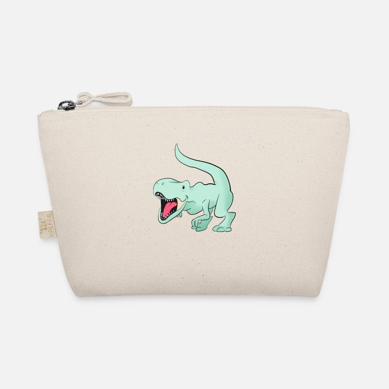 cute mint green t rex dinosaur Organic Pouch