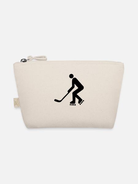 inline hockey inline Silhouette Logo - Bio-Täschchen - Natur - Vorne