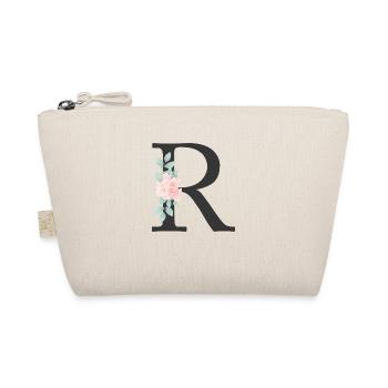 Personalisierbar Monogramm Pastell Floral R - Bio-Täschchen - Natur - Vorne