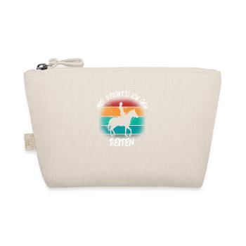 Pferd Reiten Pferdedesign Retro Geschenk Reiterin - Bio-Täschchen - Natur - Vorne