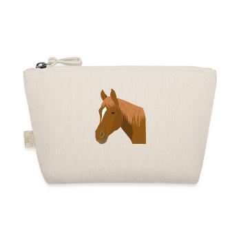 Horse head horse brown - Organic Pouch - nature - Front