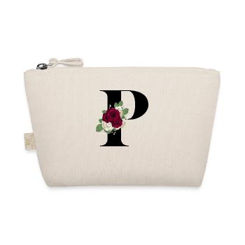 letter P flowery - Organic Pouch - nature - Front