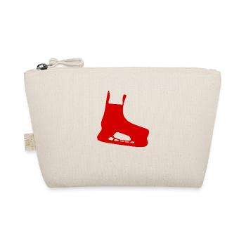 Schlittschuh rot - Bio-Täschchen - Natur - Vorne