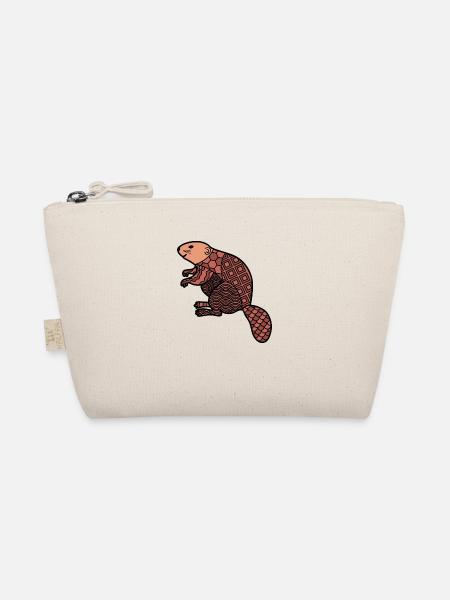 ZenDoodle "Beaver" - Organic Pouch - nature