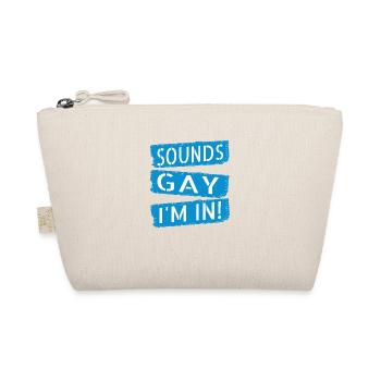 present bday funny rainbow gay gift idea joke - Organic Pouch - nature - Front