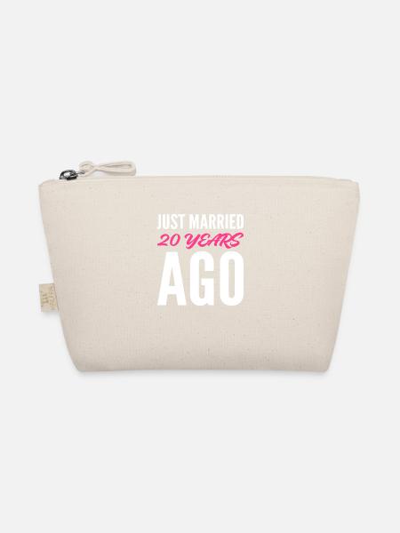 Happily married 20 years ago Gift - Organic Pouch - nature - Front