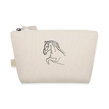 Horse Doodle Horse Lover Hand Drawn - Organic Pouch - nature - Front