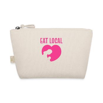 Lokale essen Lustige Person Gift - Bio-Täschchen - Natur - Vorne