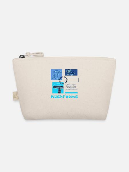 Mushroom Hunting Ironic Quote Nature - Organic Pouch - nature - Front
