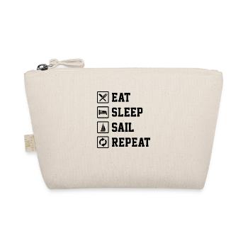 Eat Sleep Sail Repeat Sailor Skipper Captain Sailb - Bio-Täschchen - Natur - Vorne