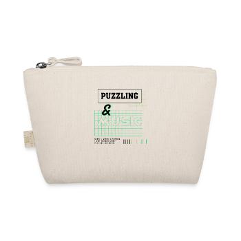 Jigsaw Puzzling Puzzle and Music Notes Musician - Organic Pouch - nature - Front