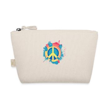 Frieden Freiheit Symbol Peace Zeichen2 - Bio-Täschchen - Natur - Vorne