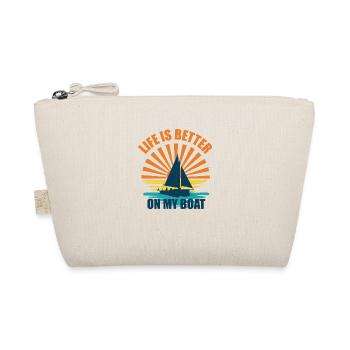Life is better on my Boat - Organic Pouch - nature - Front