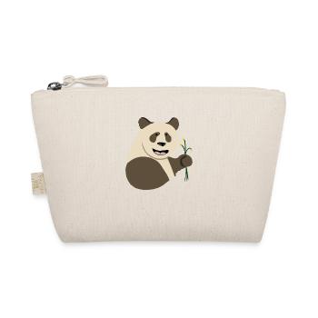 panda marron fleurs jaunes - Trousse biologique - nature - Devant