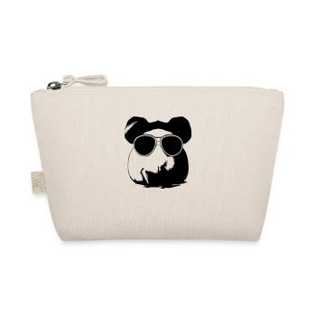 Guinea pig cool sunglasses funny vector 11 - Organic Pouch - nature - Front